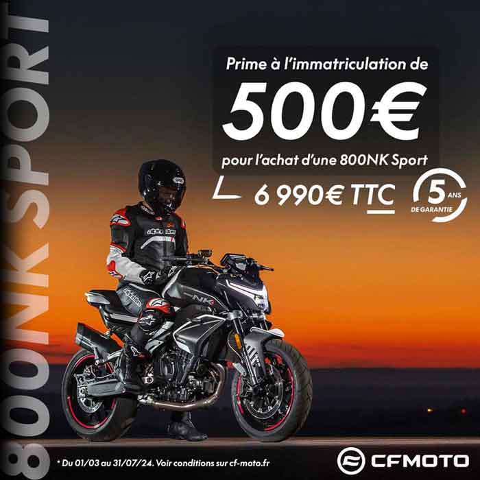 CFMoto Promotion 800 NK Sport Juillet 2024