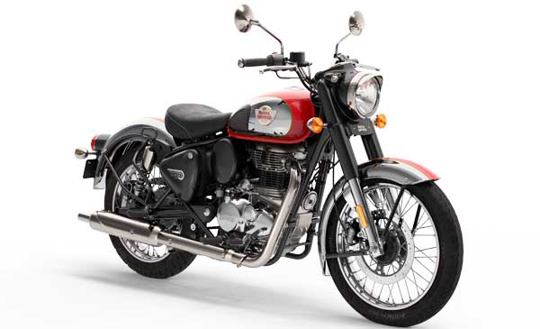 Royal Enfield 350 Classic chrome-red droite