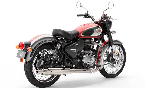 Royal Enfield 350 Classic chrome-red back