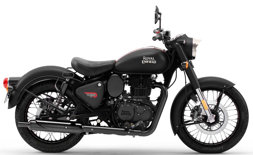 Royal Enfield 350 Classic Dark Stealth Black rayons