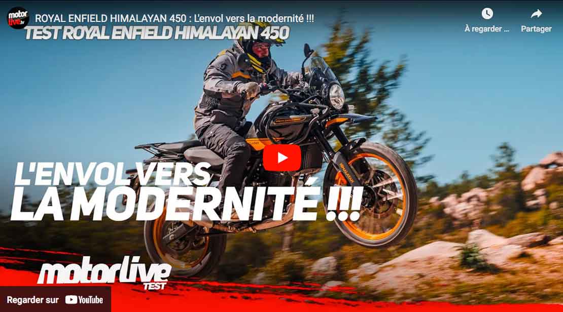 Motorlive - essai 450 Himalayan sur YouTUbe