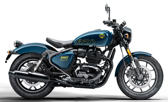 Royal Enfield 650 Shotgun Prisma Blue profile