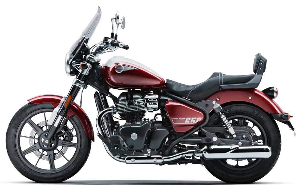 Royal Enfield 650 Super Meteor Celestial Red-profile gauche