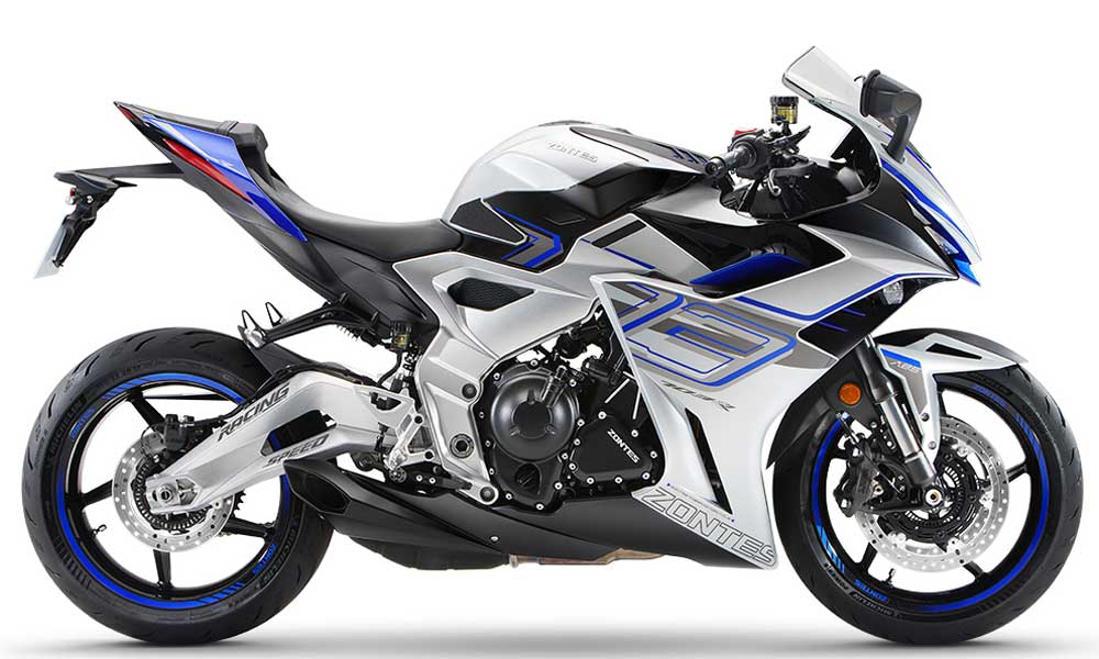 Zontes 703 RR blanc bleu profil
