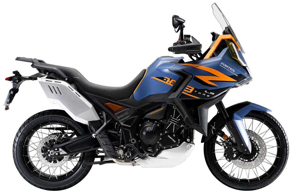 Zontes 703 F Adventure bleu orange profil