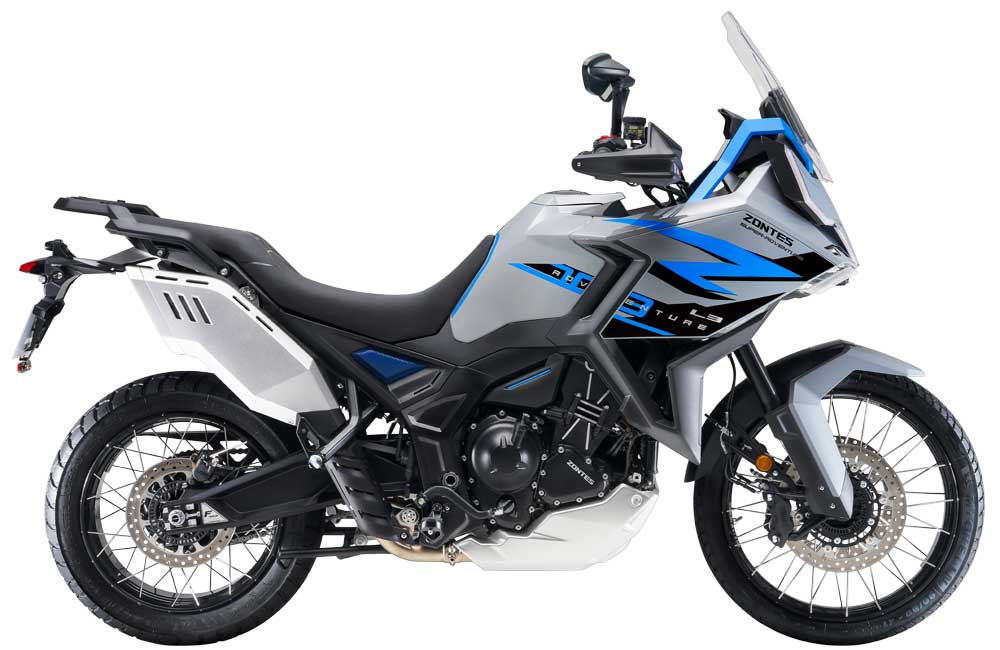 Zontes 703 F Adventure gris bleu profil