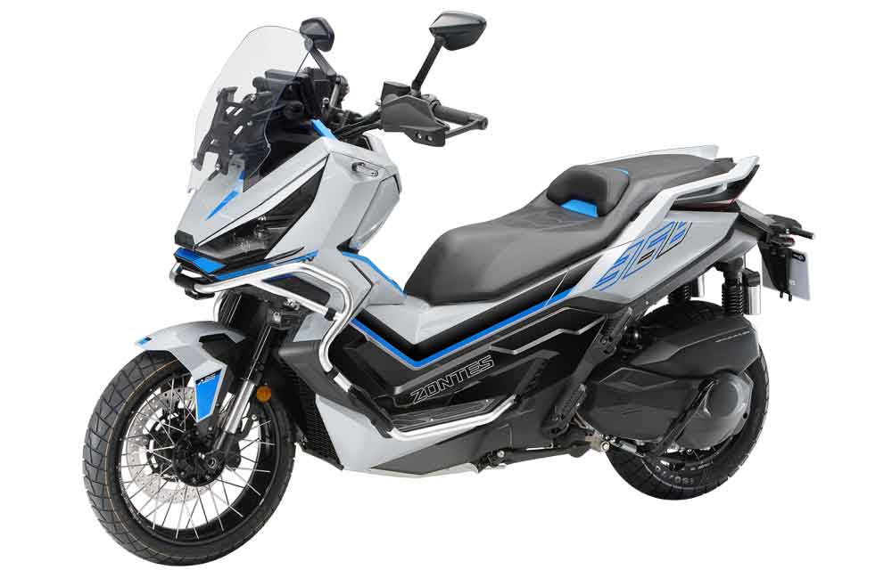 Zontes Scooter 368 G gris bleu gauche