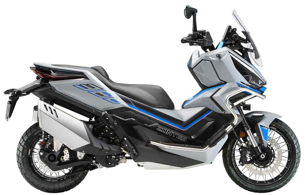 Zontes Scooter 368 G gris bleu profil