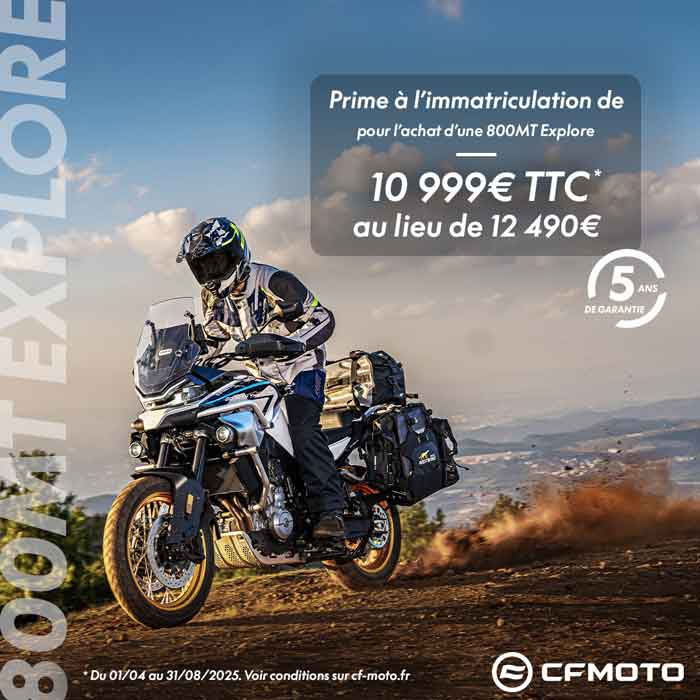 CFMoto Promotion 800 MT Explore Août 2025