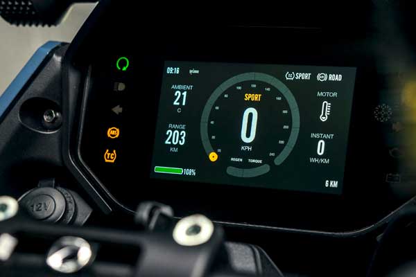 Zero Motorcycles tableau de bord