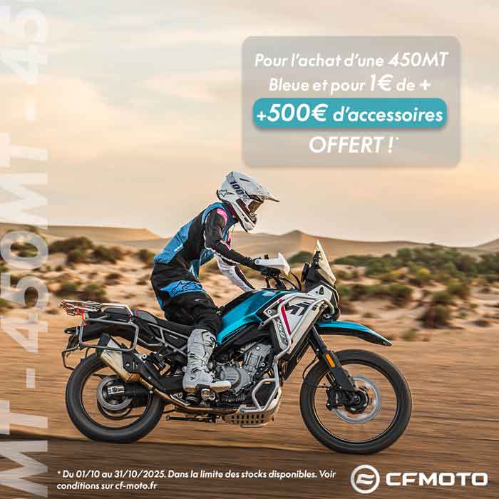 CFMoto 450 MT promotion Octobre 2025