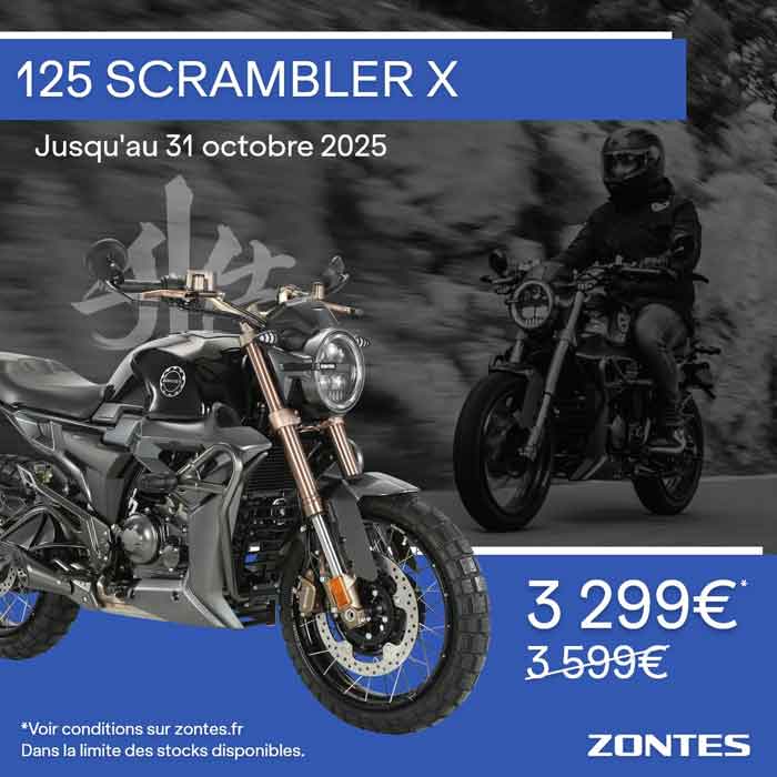 Zontes Promotion 125 Scrambler X Octobre 2025