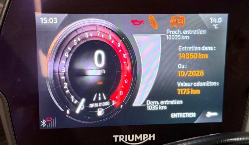 TRIUMPH 1200 SPEED TRIPLE RR ABS – Garantie constructeur du 02/2025 au 02/2027 complet