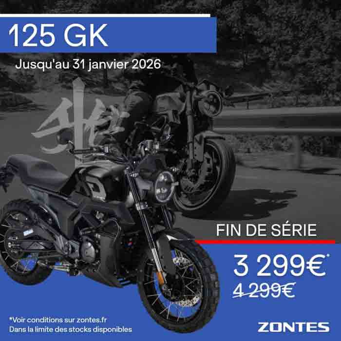 Promotion Zontes 125 GK Janvier 2026