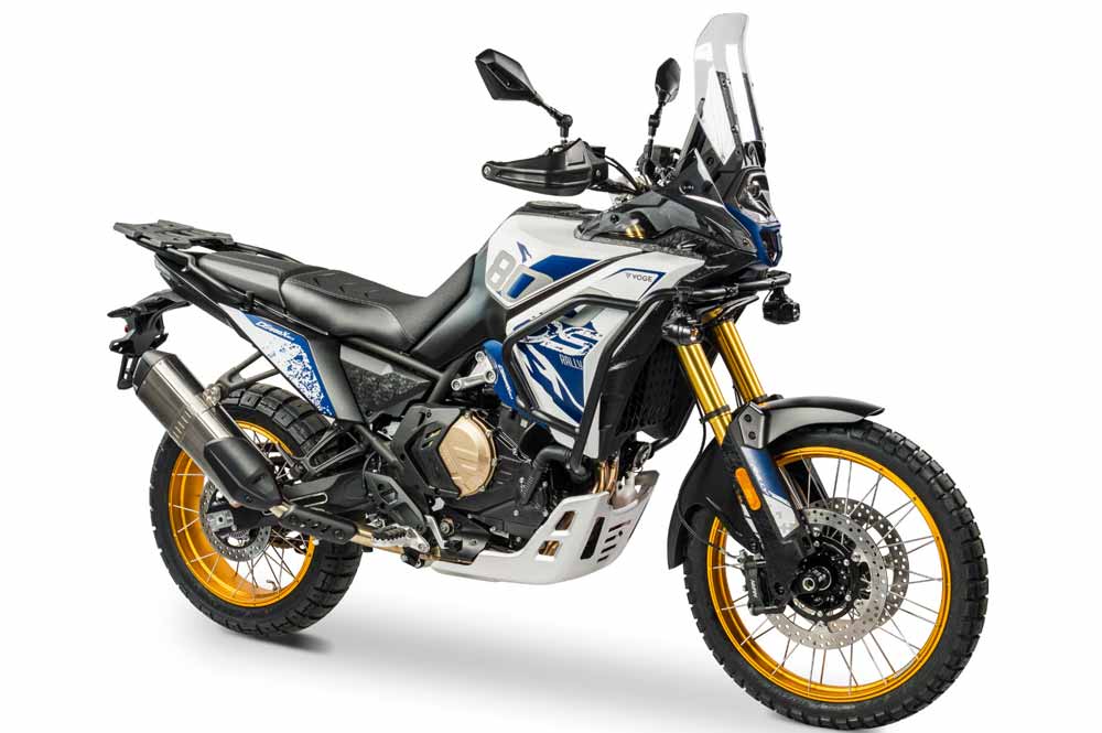 Voge DS800X Rally bleu vue droite
