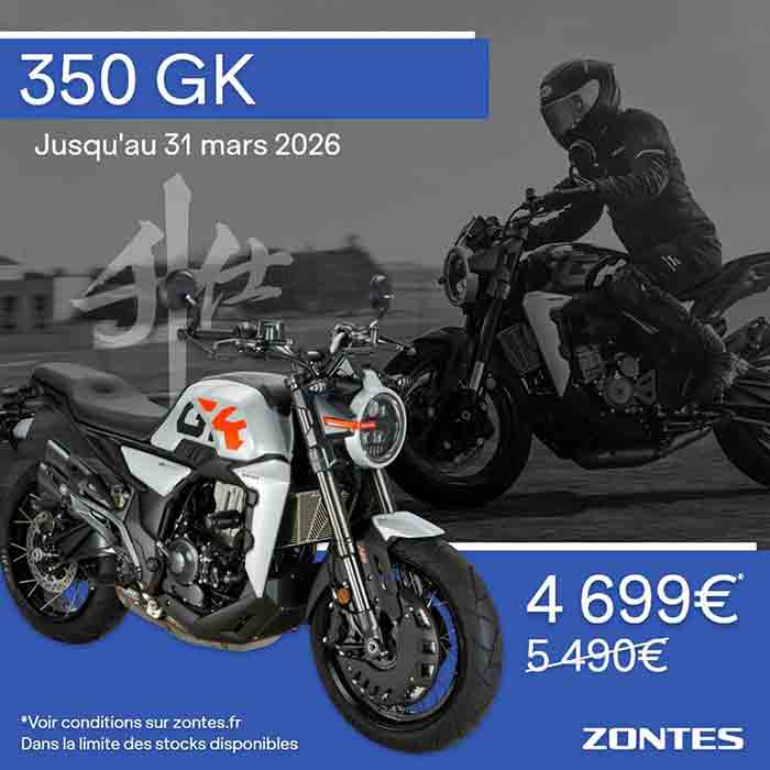 Zontes promotion 350 GK mars 2026