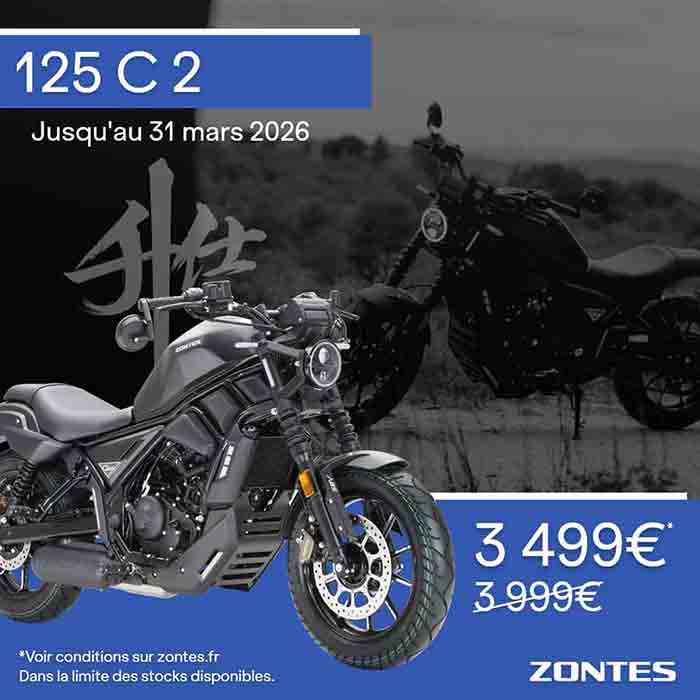 Zontes promotion 125 C2 mars 2026