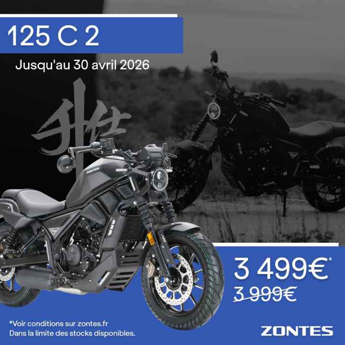 Zontes promotion 125 C2 avril 2026