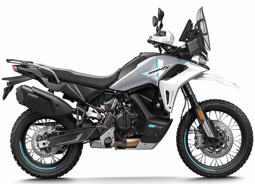 CFMoto 1000 MT-X gris profil studio