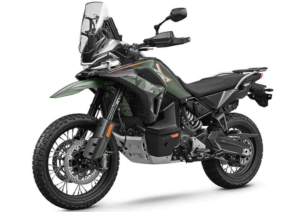 CFMoto 1000 MT-X vert vue gauche studio