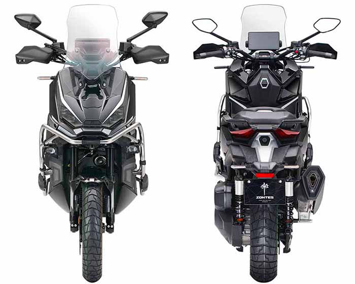 Zontes Scooter 368 G ETCvue devant et derrière