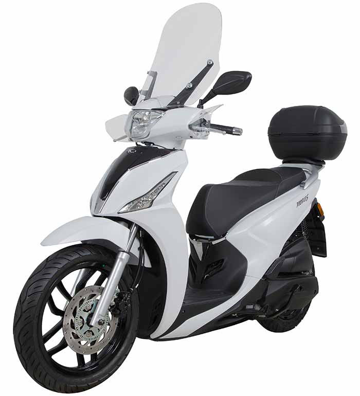Kymco 125 People S blanc gauche Kymco 125 People S blanc gauche