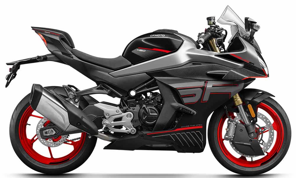 CFMoto 450 SR noir profil CFMoto 450 SR noir profil